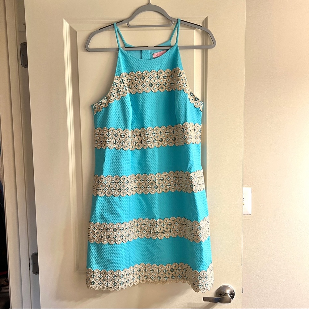 Lilly Pulitzer Annabelle Shift Dress in Shorely Blue